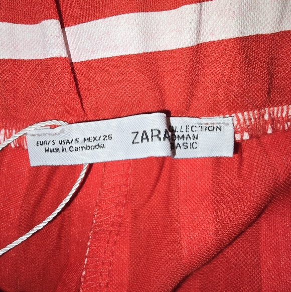 Zara Red and White Striped Pants - Picture 4 of 5
